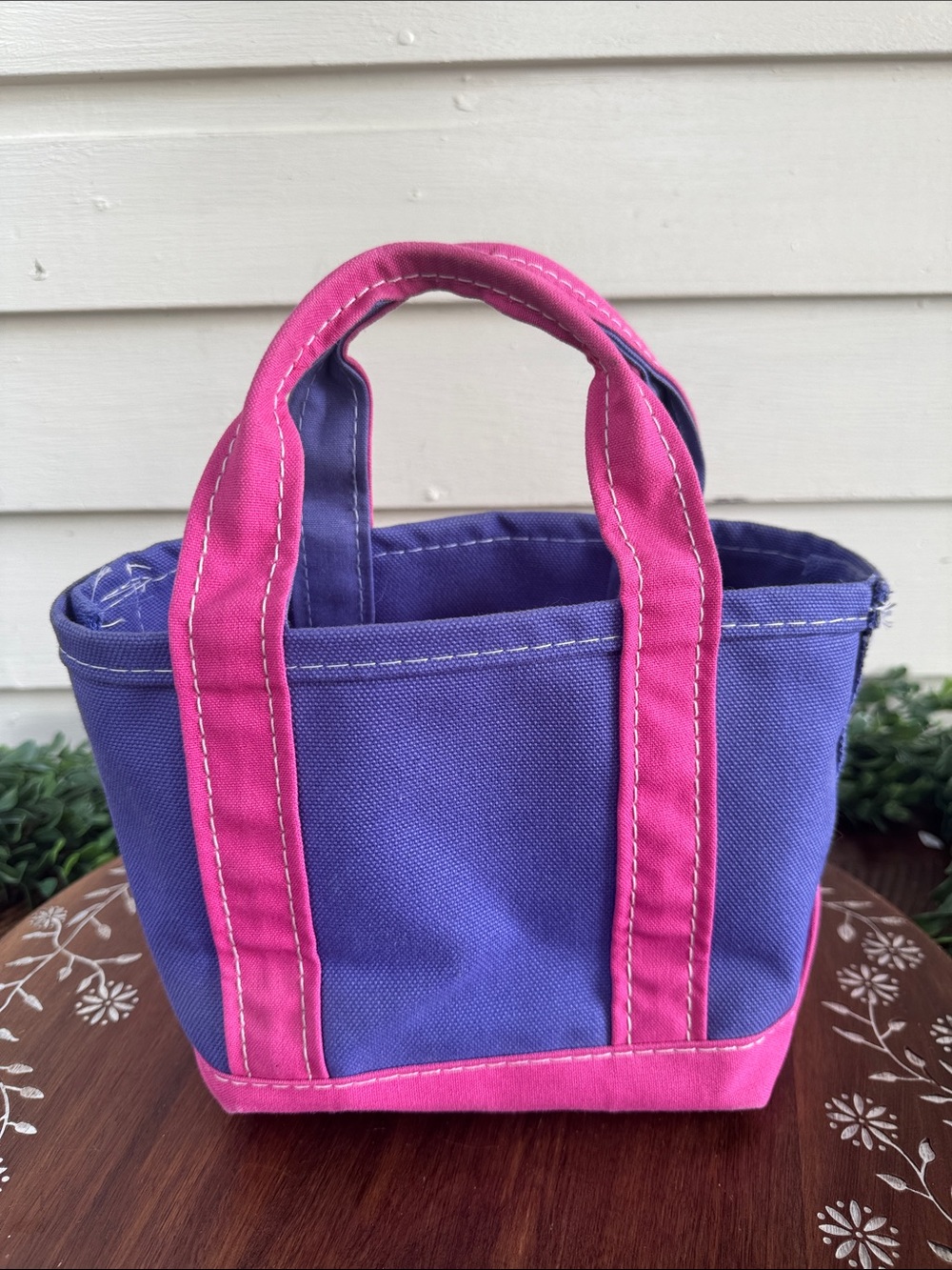 Vtg. L.L. Bean Heart Mini Tote - Picture 2 of 5
